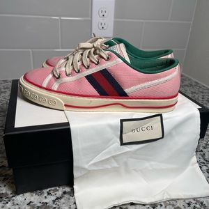 GUCCI Pink Gucci Tennis 1977 Sneakers